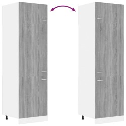 vidaXL Armadio per Frigo Grigio Sonoma 60x57x207 cm Legno ingegnerizzato