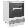 vidaXL Mobile da Forno Grigio Sonoma 60x46x81,5 cm Legno ingegnerizzato