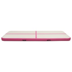 vidaXL Tappetino Ginnastica Gonfiabile con Pompa 400x100x20cm PVC Rosa