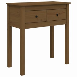 vidaXL Tavolo Consolle Miele 70x35x75 cm in Legno Massello di Pino