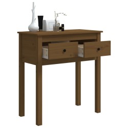 vidaXL Tavolo Consolle Miele 70x35x75 cm in Legno Massello di Pino