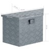 Cassetta in Alluminio Forma Trapezoidale 70x24x42 cm Argento