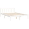 vidaXL Giroletto con Testiera Bianco 4FT Small Double Legno Massello