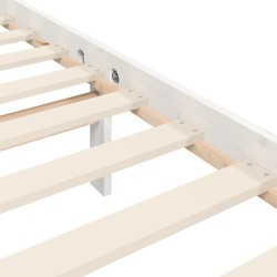 vidaXL Giroletto con Testiera Bianco 4FT Small Double Legno Massello