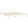 vidaXL Giroletto con Testiera Bianco 5FT King Size in Legno Massello