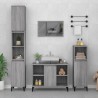 vidaXL Set Mobili da Bagno 3 pz Grigio Sonoma in Legno Ingegnerizzato