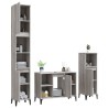 vidaXL Set Mobili da Bagno 3 pz Grigio Sonoma in Legno Ingegnerizzato