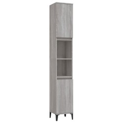 vidaXL Set Mobili da Bagno 3 pz Grigio Sonoma in Legno Ingegnerizzato