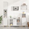 Set Mobili da Bagno 3 pz Bianco Lucido in Legno Ingegnerizzato