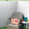 Nature Recinzione da Giardino a Doppio Lato in PVC 1x3 m Bianco