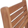    Sedie da Giardino 4 pz con Cuscini Blu Massello di Teak