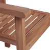    Sedie da Giardino 4 pz con Cuscini Blu Massello di Teak