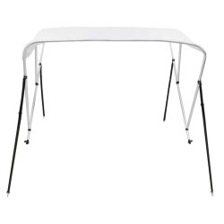 vidaXL Bimini di Prua con Tendalino a 3 Archi Bianco 183x196x137 cm