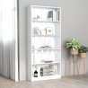 vidaXL Libreria a 5 Ripiani Bianco Lucido 80x24x175 cm in Truciolato