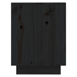 vidaXL Scarpiera Nera 110x34x45 cm in Legno Massello di Pino