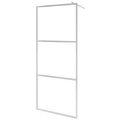 vidaXL Parete per Doccia Walk-in in Vetro Trasparente ESG 100x195 cm