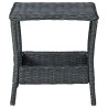 vidaXL Tavolo da Giardino Grigio Scuro 45x45x46,5 cm in Polyrattan