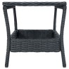 vidaXL Tavolo da Giardino Grigio Scuro 45x45x46,5 cm in Polyrattan