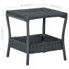 vidaXL Tavolo da Giardino Grigio Scuro 45x45x46,5 cm in Polyrattan