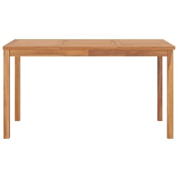 vidaXL Tavolo da Pranzo da Giardino 140x80x77 cm in Massello di Teak