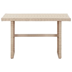 vidaXL Tavolo da Giardino Beige 110x60x67 cm in Polyrattan