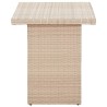 vidaXL Tavolo da Giardino Beige 110x60x67 cm in Polyrattan