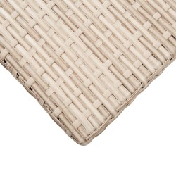 vidaXL Tavolo da Giardino Beige 110x60x67 cm in Polyrattan