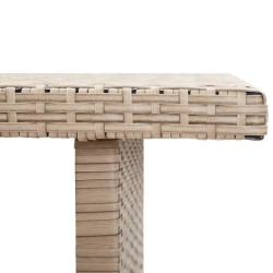 vidaXL Tavolo da Giardino Beige 110x60x67 cm in Polyrattan