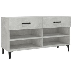 vidaXL Scarpiera Grigio Cemento 102x35x55 cm in Legno Ingegnerizzato