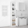 vidaXL Mobile da Bagno Bianco Lucido 32x34x188,5 cm Legno ingegnerizzato