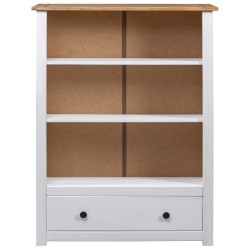 vidaXL Libreria Bianca 80x35x110 cm in Pino Massello Panama Range