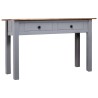 Tavolo Consolle Grigio 110x40x72 cm Legno Massello Pino Panama