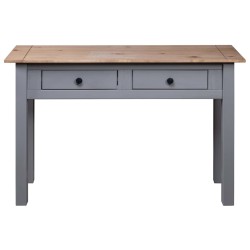 Tavolo Consolle Grigio 110x40x72 cm Legno Massello Pino Panama