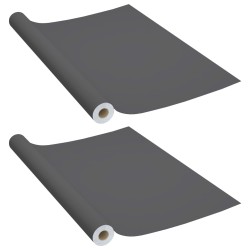 vidaXL Pellicole Autoadesive per Mobili 2 pz Grigie 500x90 cm in PVC