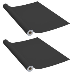 vidaXL Pellicole Autoadesive per Mobili 2 pz Nere 500x90 cm in PVC