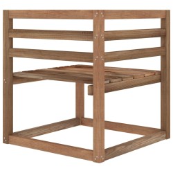 vidaXL Set Divani da Giardino 2 pz Marrone in Legno di Pino Impregnato