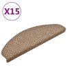 vidaXL Tappetini Autoadesivi Scale 15 pz Crema 65x21x4 cm Agugliati