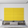 Pannelli Murali 12 pz Giallo chiaro 90x30 cm in Tessuto 3,24 m²