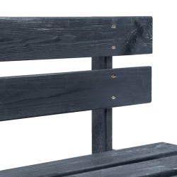 vidaXL Panca da Giardino con Pallet in Legno Nera