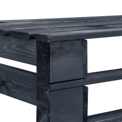 vidaXL Panca da Giardino con Pallet in Legno Nera