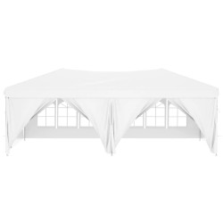 Tenda per Feste Pieghevole con Pareti Laterali Bianco 3x6 m