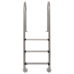 vidaXL Scaletta per Piscina 3 Gradini in Acciaio Inox 304 120 cm