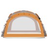 vidaXL Tenda Feste con LED e 4 Pareti 3,6x3,6x2,3 m Grigio e Arancione