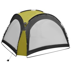 vidaXL Tenda per Feste con LED e 4 Pareti 3,6x3,6x2,3 m Verde