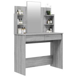 vidaXL Toeletta con Specchio Grigio Sonoma 96x40x142 cm