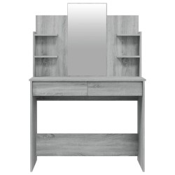 vidaXL Toeletta con Specchio Grigio Sonoma 96x40x142 cm