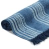 Tappeto Kilim in Cotone 120x180 cm con Motivi Blu