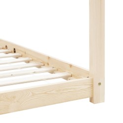 vidaXL Giroletto per Bambini in Legno Massello di Pino 70x140 cm