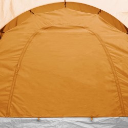 vidaXL Tenda da Campeggio 6 Persone in Tessuto Grigio e Arancione