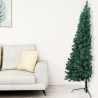 vidaXL Albero di Natale Artificiale a Metà Supporto Verde 150 cm PVC